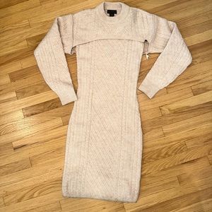 Beige sweater dress